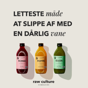 Et reklame-billede med Raw Culture kombuchas smagsvarianter